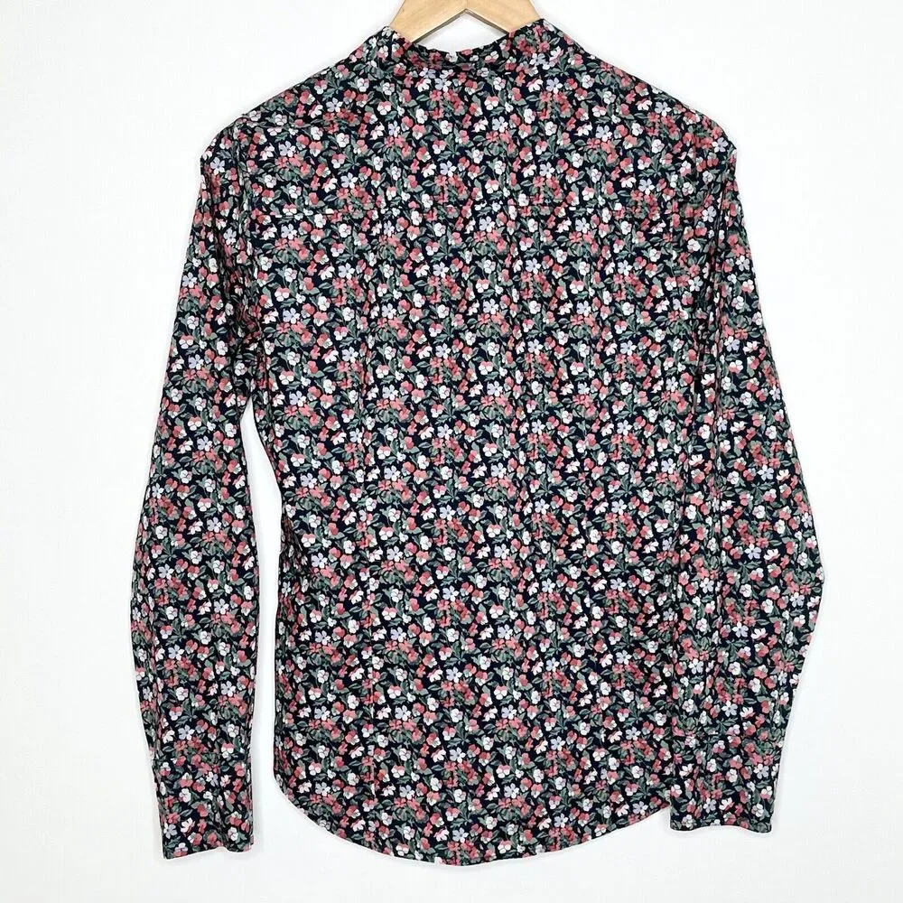 J. Crew Liberty Slim Perfect Shirt Sarah Floral Print Women’s Size 8 Cotton